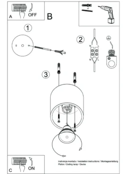 Aplique de techo ORBIS 1 blanco, GU10