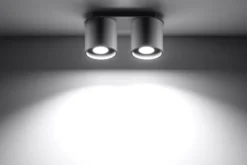 Aplique de techo ORBIS 2 gris, GU10
