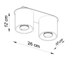 Aplique de techo ORBIS 2 gris, GU10