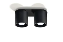 Aplique de techo ORBIS 2 negro, GU10