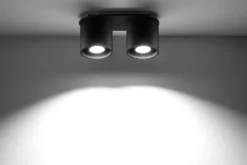 Aplique de techo ORBIS 2 negro, GU10