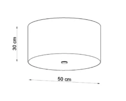 Aplique de techo OTTO 50, negro, E27