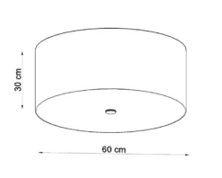 Aplique de techo OTTO 60, negro, E27