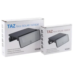 Aplique LED SOLAR TAZ 50W, sensor PIR, batería reemplazable, x2Litio 3,7V - 2200mAH