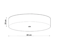 Aplique para techo SKALA 80 blanco, E27
