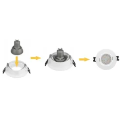 Aro Downlight SPARV Circular Estanco IP65 Fijo para Bombilla LED GU10