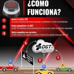 Baliza señalización de emergencia V16 con geolocalización 3.0 y Homologada DGT - IDIADA PC25050254