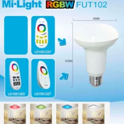 Bombilla E27 LED 9W, RGB+CW (2.4G)