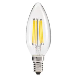 Bombilla Filamento LED Vela E14 COB 6W, Regulable