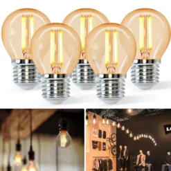 Bombilla Led E27 COB filamento 4W, Small Gold