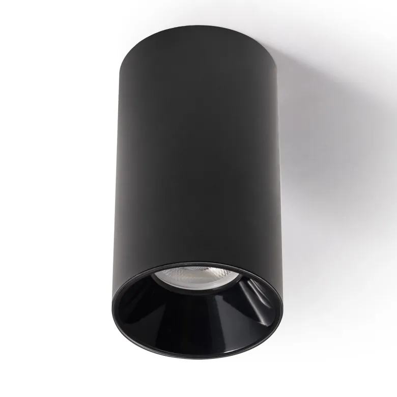 BOX Housing GU10, Aplique techo negro/negro cromo