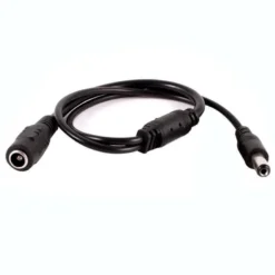 Cable alargador con conectores DC, 1 metro, negro