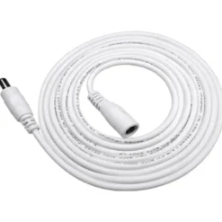 Cable alargador con conectores DC, 1 metro, blanco