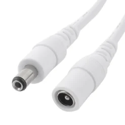 Cable alargador con conectores DC, 1 metro, blanco