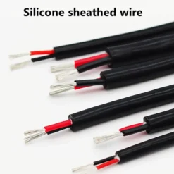 Cable anticalórico de silicona 2x0,50mm, 1m, negro