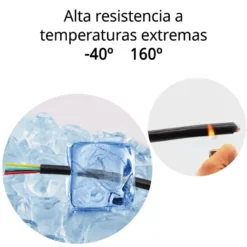 Cable anticalórico de silicona 2x0,50mm, 1m, negro