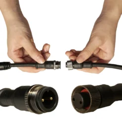 Cable conexión T, 2 Pinx1mm, 20cm, IP67, negro