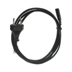 Cable de alimentación, 2 x 0,75mm, clavija EU-C7, 1m. negro