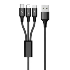 Cable de Carga USB 3 en 1 - Multi Cable USB Tipo C, Cable Micro USB y Cable Cargador iPhone iPad