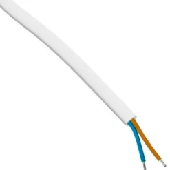 Cable plano 2x0,75mm, 1m, blanco