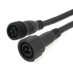 Cables conexión 2 Pinx0,75mm, 20cm, IP67, negro