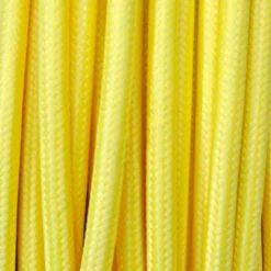 Cable textil redondo 2x0,75mm, 1m, amarillo
