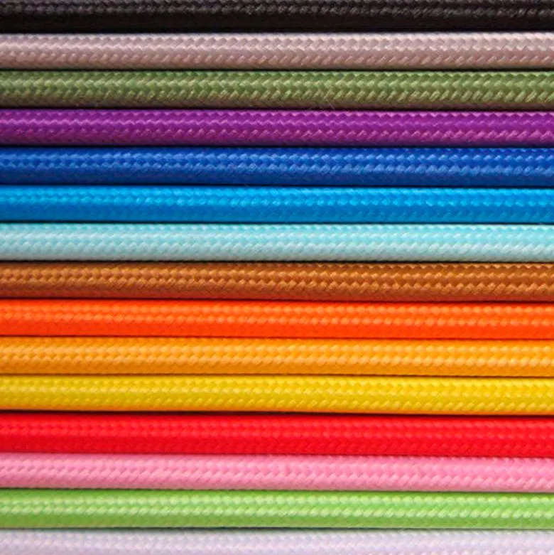 Cable textil redondo 2x0,75mm, 1m, amarillo