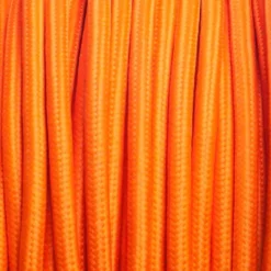 Cable textil redondo 2x0,75mm, 1m, naranja
