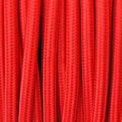 Cable textil redondo 2x0,75mm, 1m, rojo