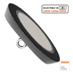 Campana Industrial UFO Slim 200W-150W-100W, Chipled OSRAM, regulable