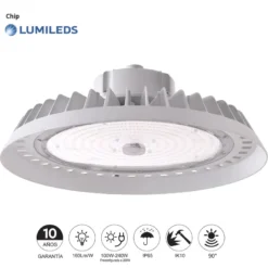 Campana-Proyector LED Industrial FLEXBAY 240W-100W ajustable, Chipled LUMILEDS, 90º