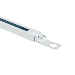 Carril monofásico con conector, 2 metros, blanco, cuadrado