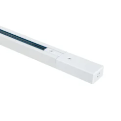 Carril monofásico con conector, 2 metros, blanco, cuadrado
