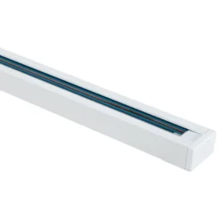 Carril monofásico con conector, 2 metros, blanco, cuadrado