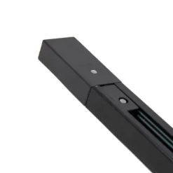 Carril monofásico con conector, 2 metros, negro, cuadrado