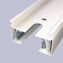 Carril monofásico con conector, 1 metro, blanco, cuadrado