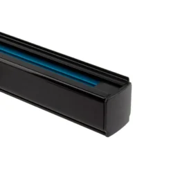 Carril trifásico con conector, 1 metro, negro