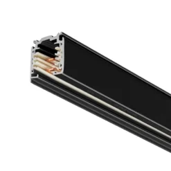 Carril trifásico con conector, 1 metro, negro