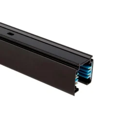 Carril trifásico con conector, 2 metros, negro