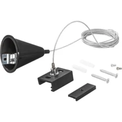 Colgante para carril trifásico, 2m, negro