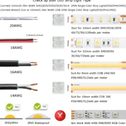 Conector con tornillos para conexión de tiras LED, 8mm