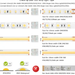 Conector con tornillos para unión de tiras LED, 10mm