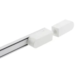 Conector doble 130mm Carril SLIM 48V, blanco