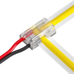 Conector 9 en 1 transparente para unión de tiras LED COB + SMD - 5mm