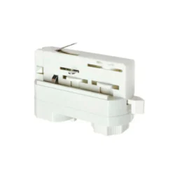 Conector foco a carril trifásico, blanco