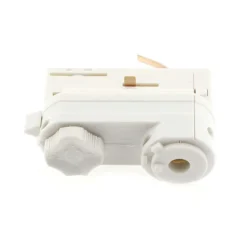 Conector foco a carril trifásico, blanco
