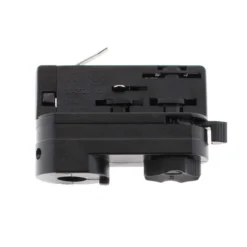 Conector foco a carril trifásico, negro