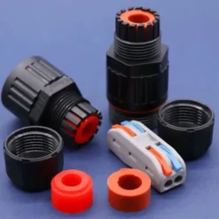 Conector I IP68, 80mm, Ø30mm, 2 cables 0.5-2.5mm2, 16A, conectores rápidos