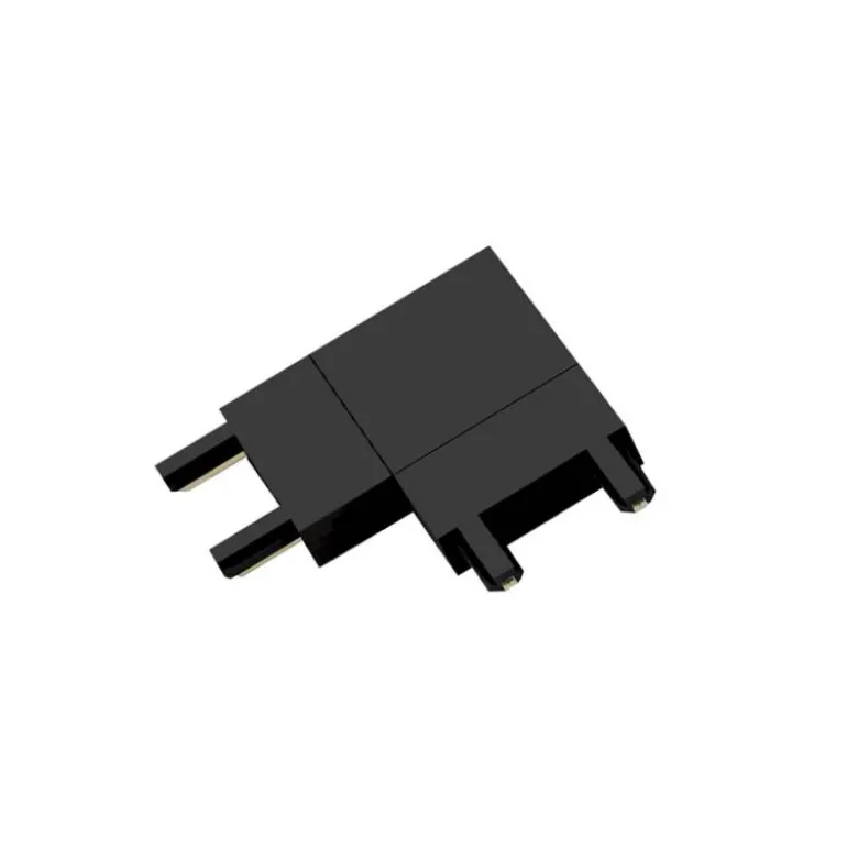 Conector L Carril SLIM 48V, negro