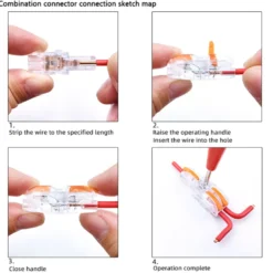 Conector rápido 1 a 4 cables 0,2-2,5mm2